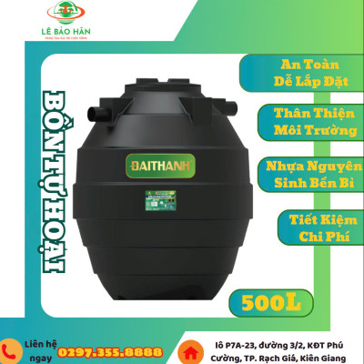 Bồn nhựa Tự Hoại Đại Thành 500L Đứng